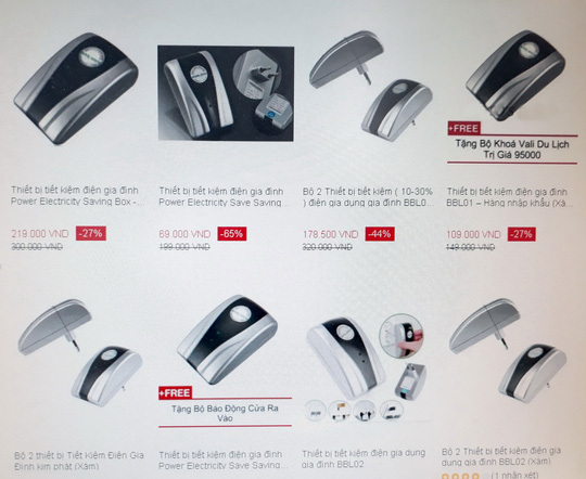 Lừa bán thiết bị tiết kiệm điện rởm
