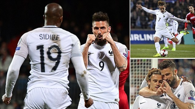 Giroud và Griezmann tỏa sáng, Pháp vững ngôi đầu