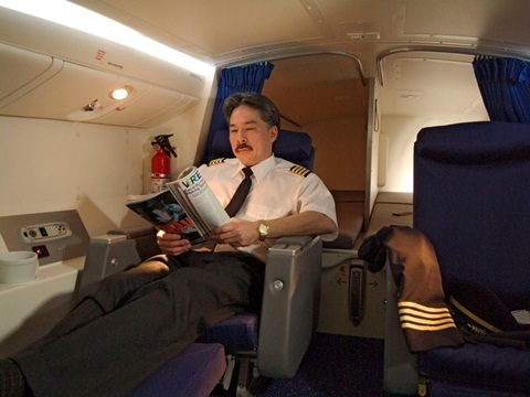 Hé lộ chỗ ngủ của phi công trên những chặng bay dài