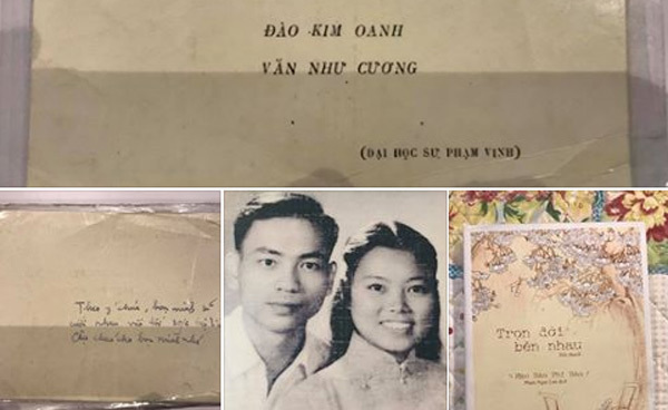 Thiệp cưới năm 1961 của thầy Văn Như Cương và vợ 'gây sốt'