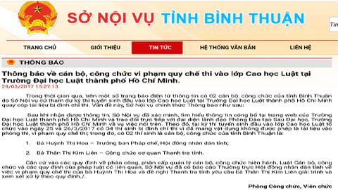 Trưởng ban Pháp chế bị giải trình vì gian lận khi thi cao học