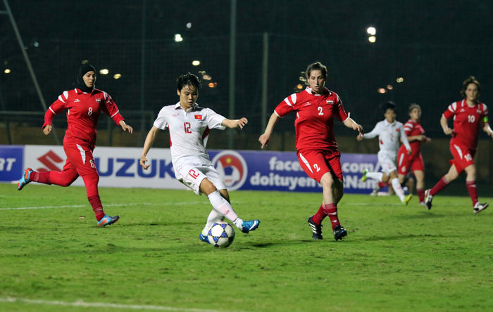 Tuyển nữ Việt Nam thắng 11-0 ở vòng loại Asian Cup 2018