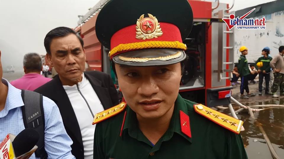 Đại úy Việt trả lời về vụ cháy