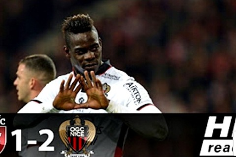 Balotelli lập cú đúp, Nice vững ngôi nhì Ligue 1