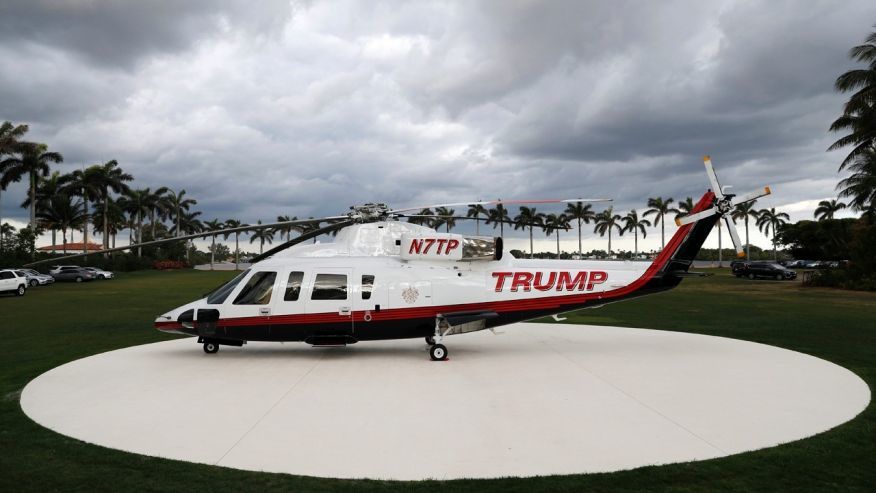 Trực thăng riêng của ông Trump xuất hiện khó hiểu tại biệt thự Mar-a-Lago