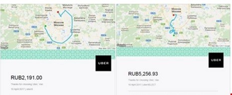 Ở Việt Nam nhưng bị trừ tiền đi Uber ở... Nga