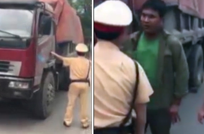 xe tải chạy lùi