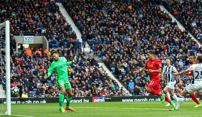 Thắng dễ West Brom, Liverpool lọt vào Top 3