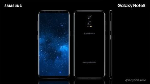 Hé lộ thiết kế Galaxy Note 8