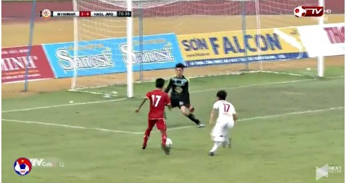U19 HAGL 0-2 U19 Myanmar phút 71