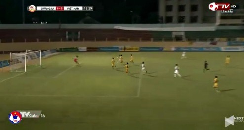 U19 Việt Nam 0-0 U19 Gwangju phút 20