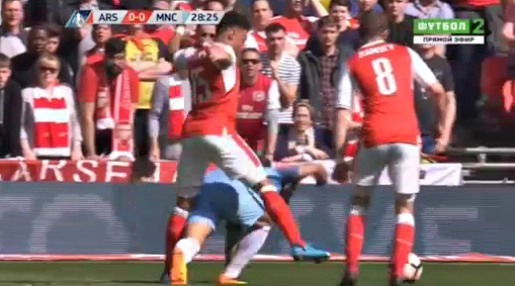 Arsenal 0-0 Man City phút 29