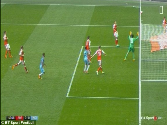 Arsenal 0-0 Man City phút 40