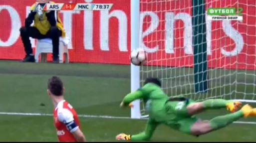 Arsenal 1-1 Man City phút 79