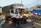 Tách xe tải khỏi đuôi container lấy xác tài xế ở Sài Gòn