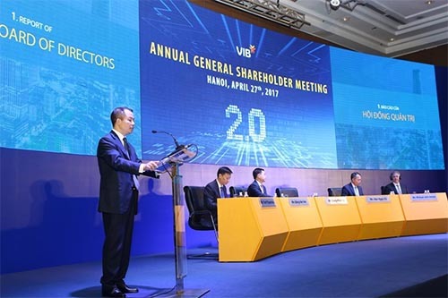 VIB trả cổ tức bằng tiền mặt 5%, cổ phiếu thưởng 40%