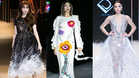 Ngọc Trinh, Kỳ Duyên gây sốt khi đọ catwalk với Võ Hoàng Yến