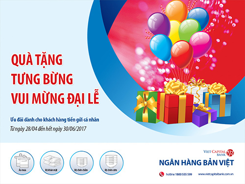 Gửi tiết kiệm ngân hàng Bản Việt, nhận quà tiện ích
