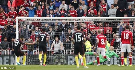 Video bàn thắng Middlesbrough 2-2 Man City