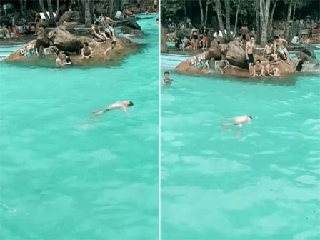 Cậu bé bị đuối nước trước hàng trăm người nhưng không ai biết