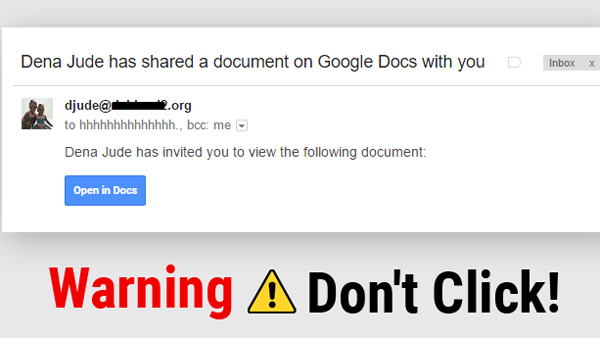 Nguy cơ bị hack bằng Google Docs giả mạo và cách phòng chống