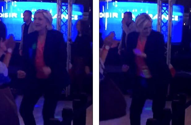 Bà Le Pen nhảy cực sung sau khi thất cử