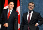 Tân Tổng thống Pháp và Thủ tướng Canada, ai đẹp trai hơn?