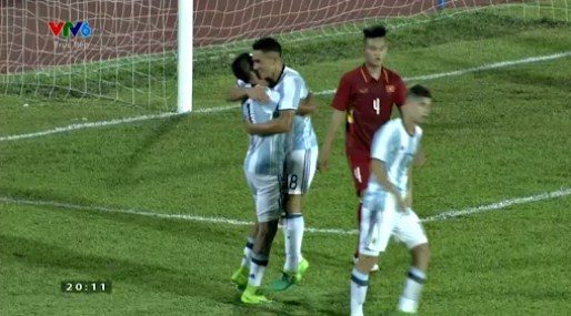 U20 Việt Nam 0-2 U20 Argentina phút 48