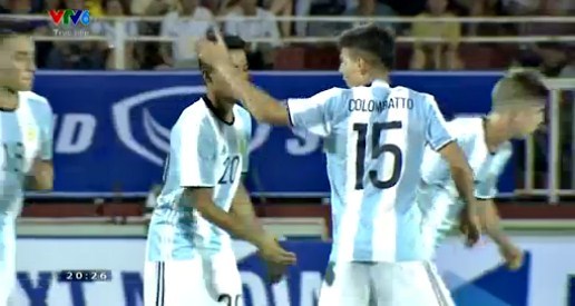 U20 Việt Nam 0-3 U20 Argentina phút 63