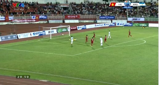 U20 Việt Nam 0-3 U20 Argentina phút 87'