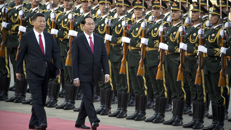 Trung Quốc bắn 21 loạt đại bác chào mừng Chủ tịch nước Trần Đại Quang