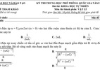 Đề thi tham khảo bài Khoa học tự nhiên kỳ thi THPT quốc gia 2017