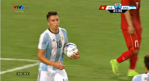 U22 Việt Nam 0-5 U20 Argentina phút 82 goal