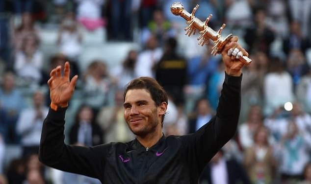 Lần thứ 5 vô địch Madrid Open, Nadal qua mặt Federer