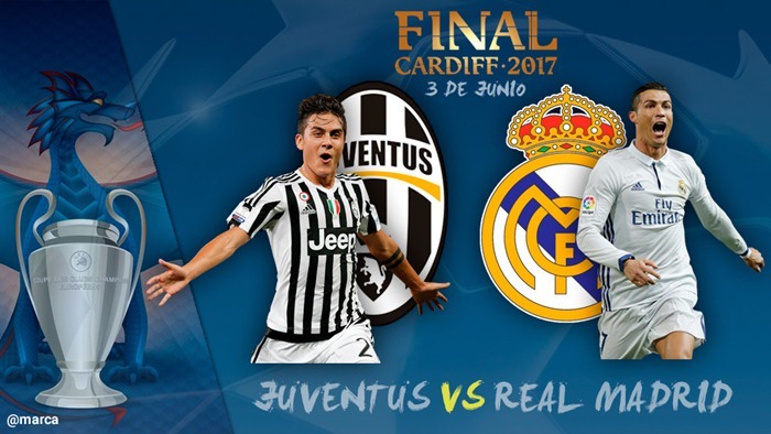 Lịch thi đấu chung kết Cup C1: Real Madrid vs Juventus