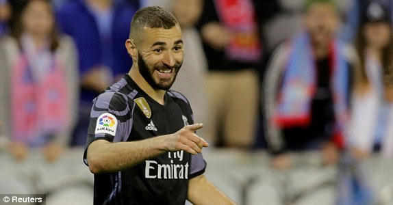 Celta Vigo 1-3 Real Madrid phút Benzema goal phut 70