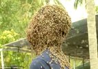 Chàng trai dũng cảm để hàng vạn con ong bu kín mặt