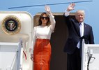Hình ảnh ông Trump lần đầu rời Nhà Trắng công du nước ngoài