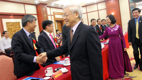 Tổng bí thư gặp mặt các đại biểu ‘Vinh quang Việt Nam’