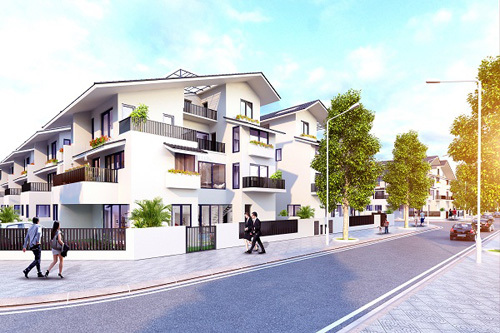 Thiết kế tràn sắc xanh của biệt thự song lập Iris Homes