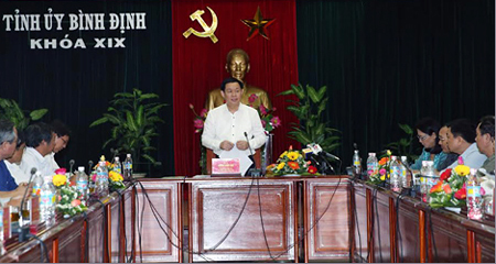 Bộ Chính trị kiểm tra công tác cán bộ tại Bình Định