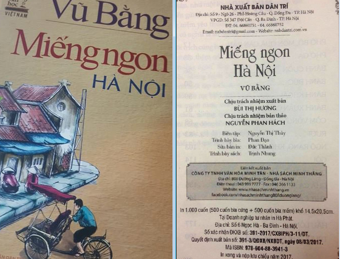 Phạt các đơn vị gần 300 triệu đồng vì sách 'Miếng ngon Hà Nội'