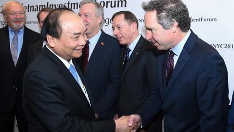 Hình ảnh Thủ tướng dự tọa đàm, tiếp lãnh đạo các tập đoàn Mỹ