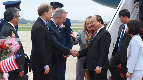 Hình ảnh lễ đón Thủ tướng tại Thủ đô Washington