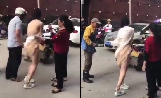 Cô gái bị xé toạc váy áo giữa phố vì tai nạn bất ngờ