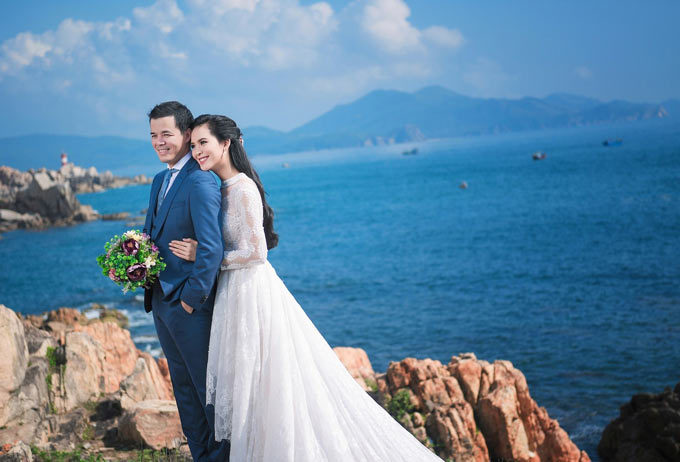 Ảnh cưới lãng mạn của người đẹp Sang Lê và chồng đại gia