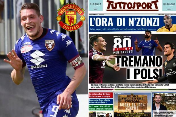 MU hốt Belotti giá 70 triệu bảng, Conte săn 