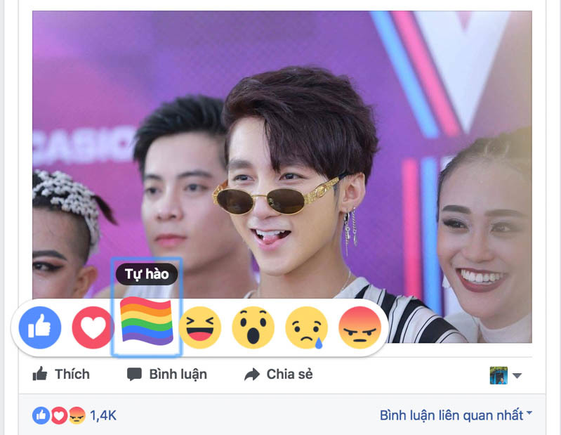 Làm sao để có biểu tượng cầu vồng trên Facebook?
