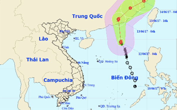 Bão số 1 mạnh lên, đi vào Trung Quốc