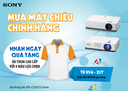 Tặng quà khách mua máy chiếu Sony
